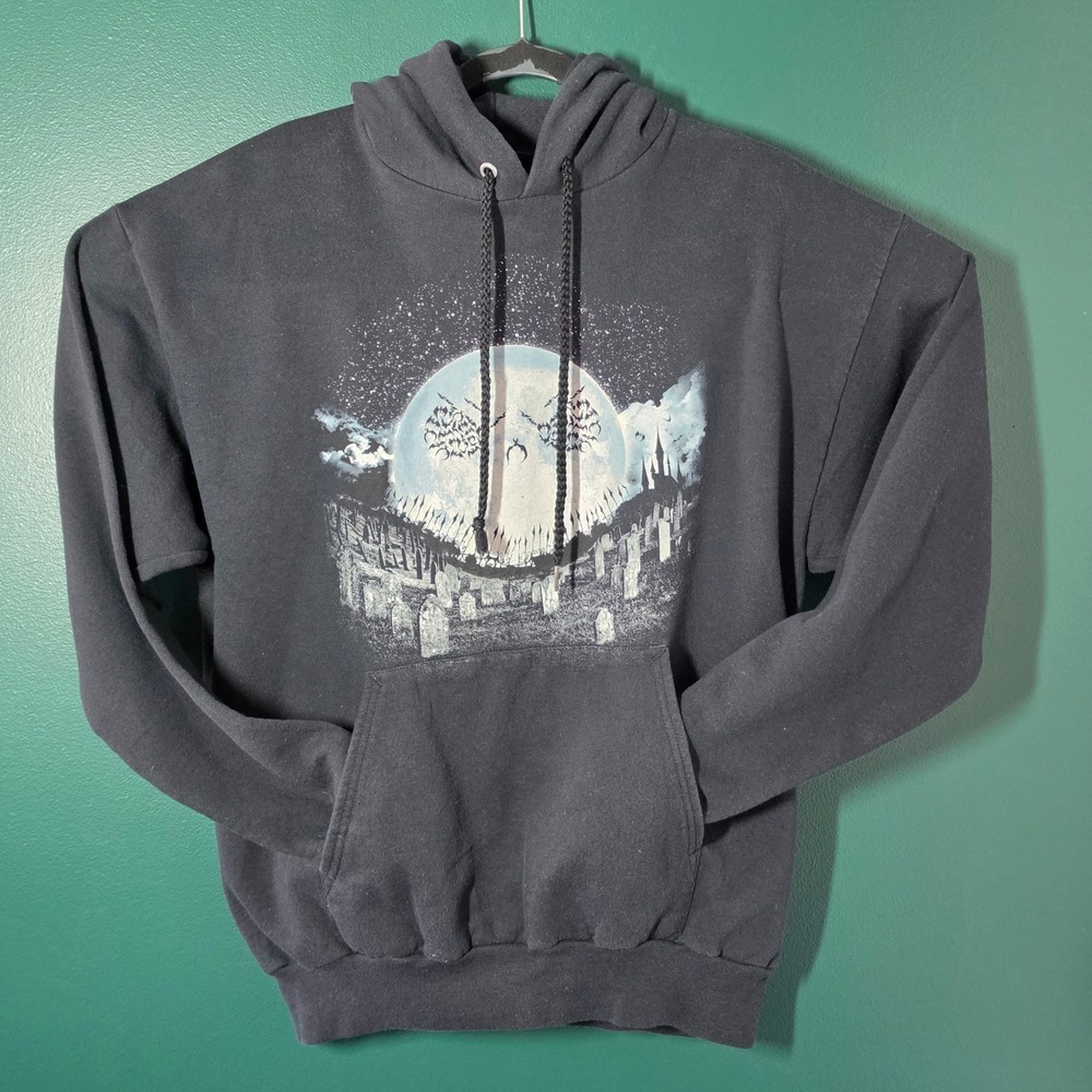 Disney Parks Nightmare Before Christmas Jack Skellington Hoodie Hanes Black L